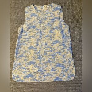 COS Yellow and Blue Linen Blend Sleeveless Top – Size 4